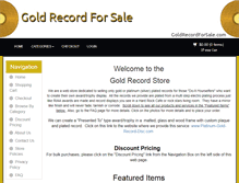 Tablet Screenshot of goldrecordforsale.com